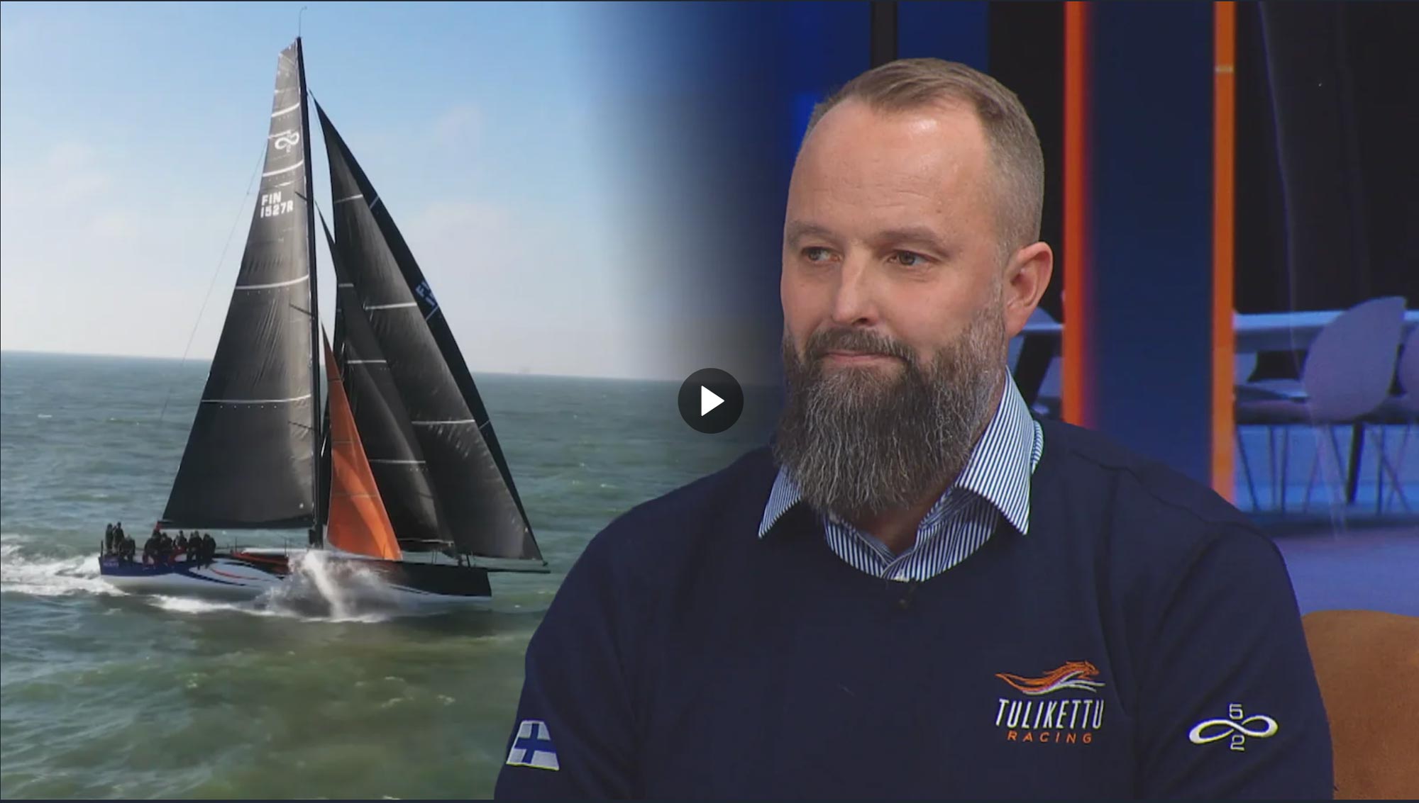 Tulikettu skipper Arto Linnervuo at MTV3 news morning (interview in Finnish)